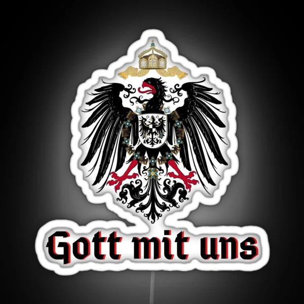 God With Us Coat Of Arms Of The German Empire RGB Neon Sign