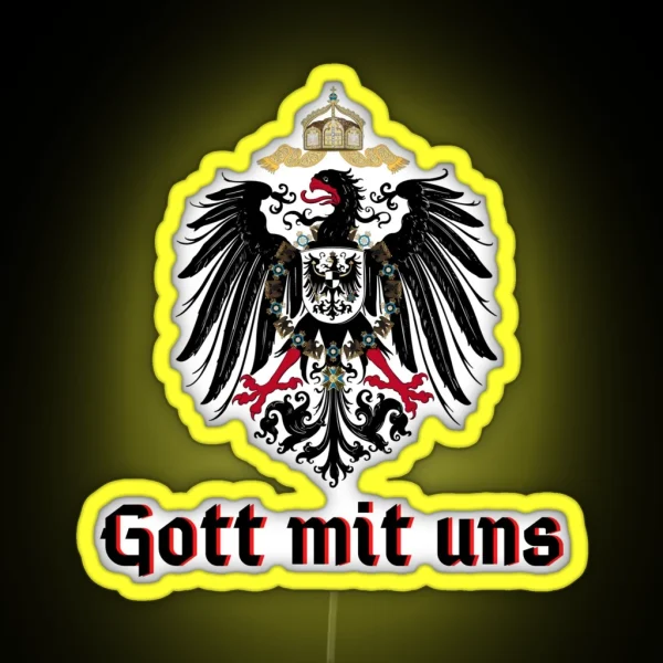 God With Us Coat Of Arms Of The German Empire RGB Neon Sign