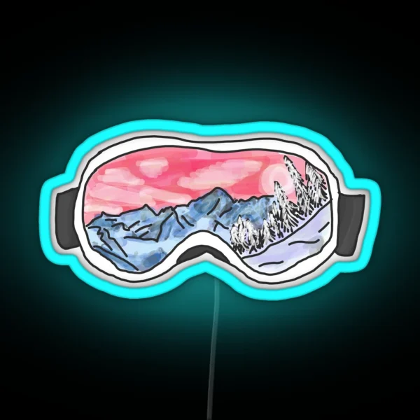Goggle Reflection RGB Neon Sign
