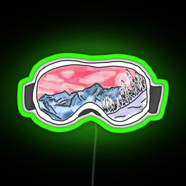 Goggle Reflection RGB Neon Sign