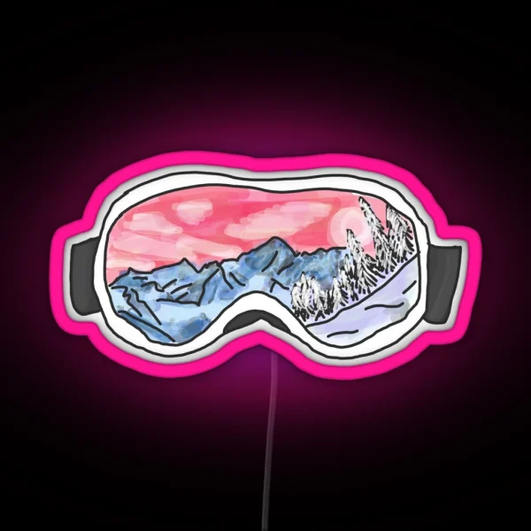 Goggle Reflection RGB Neon Sign