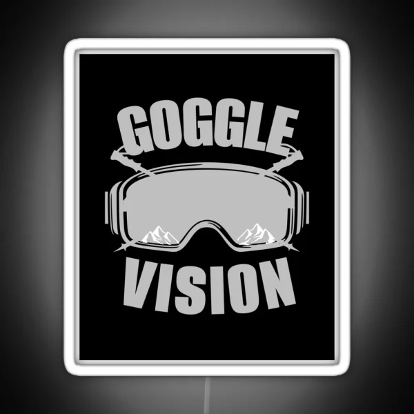 Goggle Vision Ski With Focus Style And Fun RGB Neon Sign