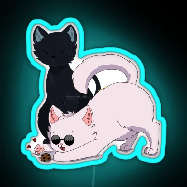 Gojo And Geto As Cats RGB Neon Sign