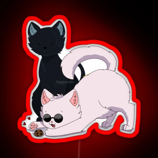 Gojo And Geto As Cats RGB Neon Sign