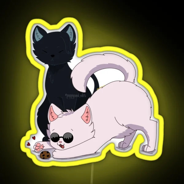 Gojo And Geto As Cats RGB Neon Sign