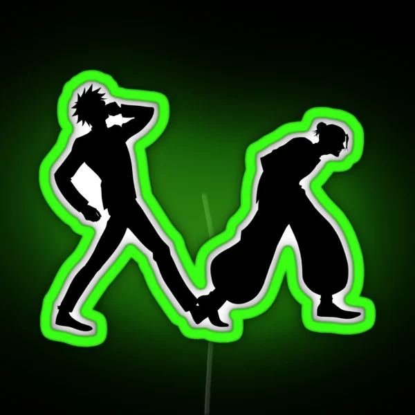 Gojo And Geto Walk RGB Neon Sign