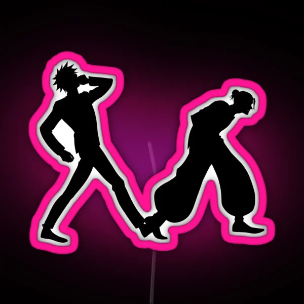 Gojo And Geto Walk RGB Neon Sign
