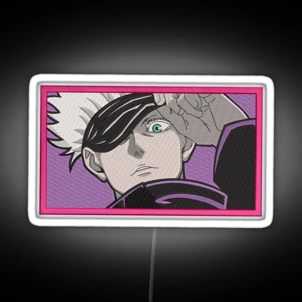 GOJO Anime Embroidery RGB Neon Sign