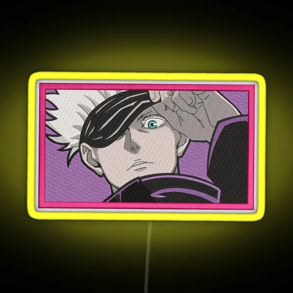 GOJO Anime Embroidery RGB Neon Sign