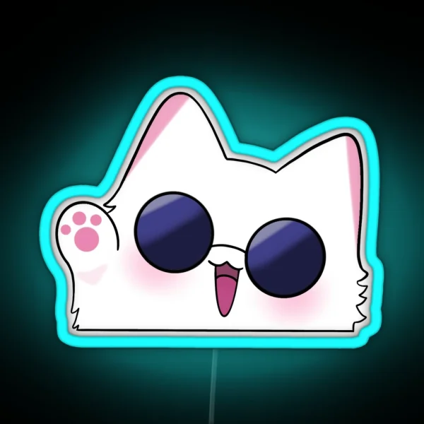 Gojo Cat Peeker RGB Neon Sign