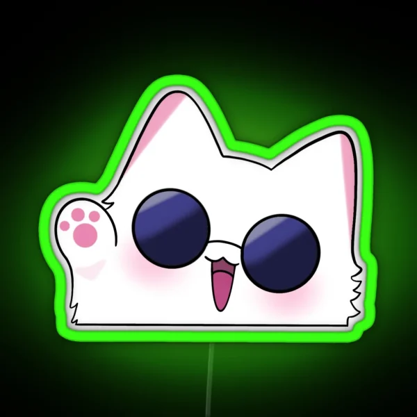 Gojo Cat Peeker RGB Neon Sign