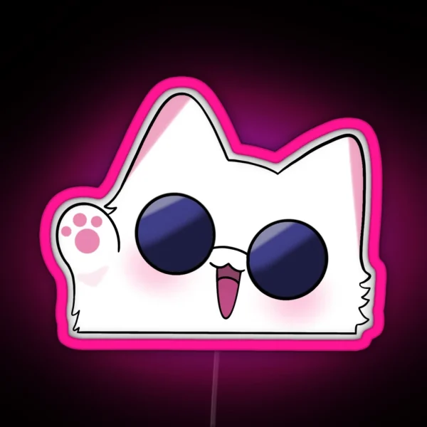 Gojo Cat Peeker RGB Neon Sign