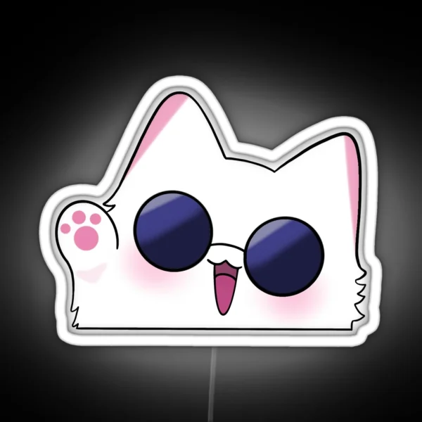 Gojo Cat Peeker RGB Neon Sign