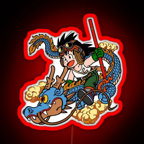 Goku And Blue Shenlong RGB Neon Sign