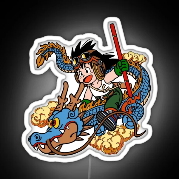 Goku And Blue Shenlong RGB Neon Sign