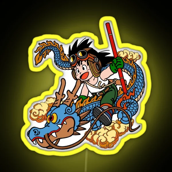 Goku And Blue Shenlong RGB Neon Sign