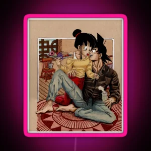 Goku And Chichi Dragon Ball Z RGB Neon Sign