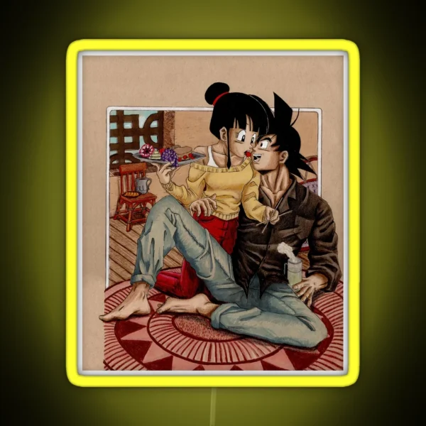 Goku And Chichi Dragon Ball Z RGB Neon Sign