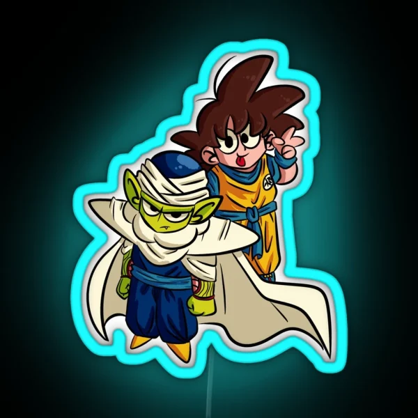 Goku And Piccolo Cute Lil Guys RGB Neon Sign