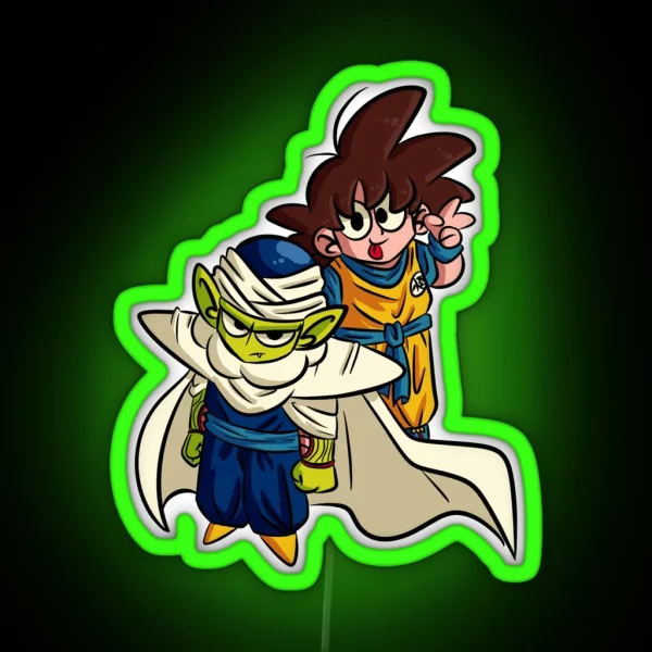 Goku And Piccolo Cute Lil Guys RGB Neon Sign