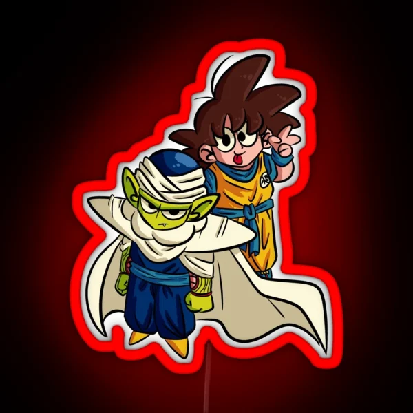 Goku And Piccolo Cute Lil Guys RGB Neon Sign