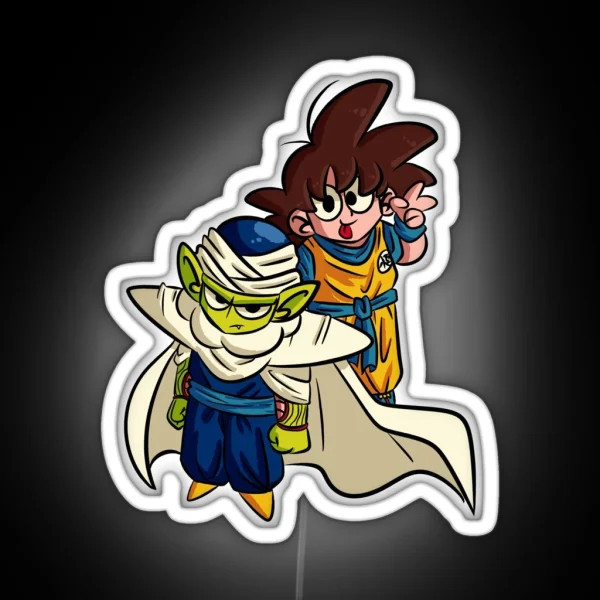 Goku And Piccolo Cute Lil Guys RGB Neon Sign