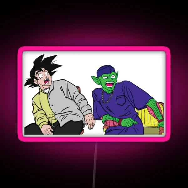 Goku And Piccolo Friday Scene DAMN RGB Neon Sign