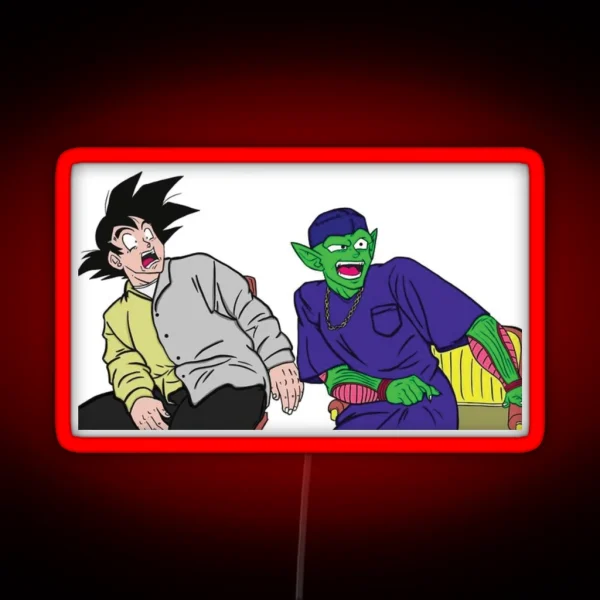 Goku And Piccolo Friday Scene DAMN RGB Neon Sign