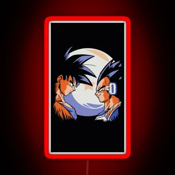 Goku And Vegeta Goku And Vegeta Lunar RGB Neon Sign