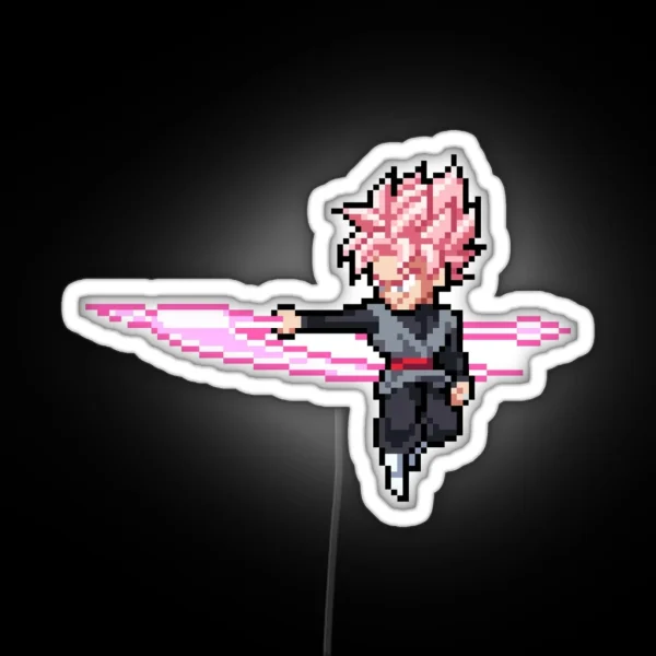 Goku Black Rose 1 Pixel Edition RGB Neon Sign