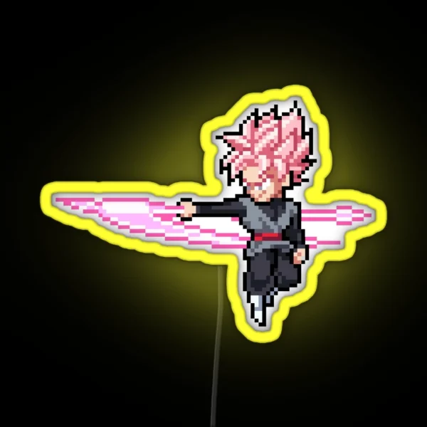 Goku Black Rose 1 Pixel Edition RGB Neon Sign