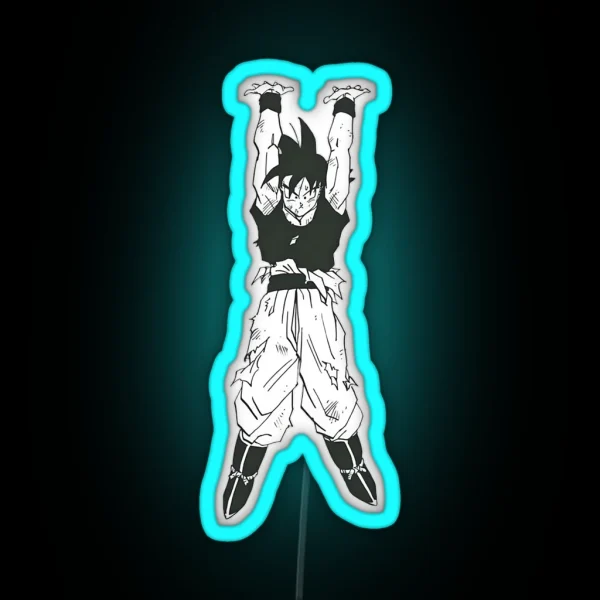 Goku Doing The Spirit Bomb RGB Neon Sign