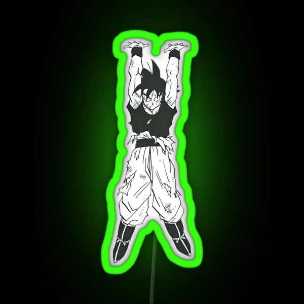 Goku Doing The Spirit Bomb RGB Neon Sign