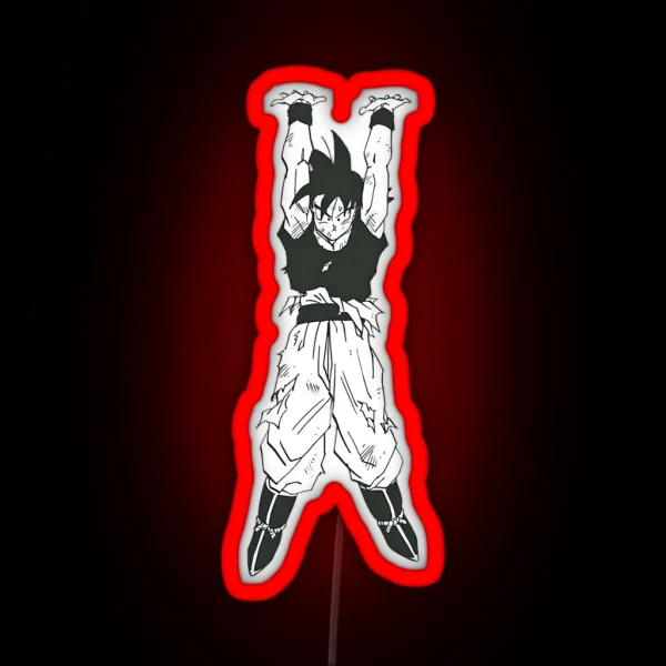 Goku Doing The Spirit Bomb RGB Neon Sign