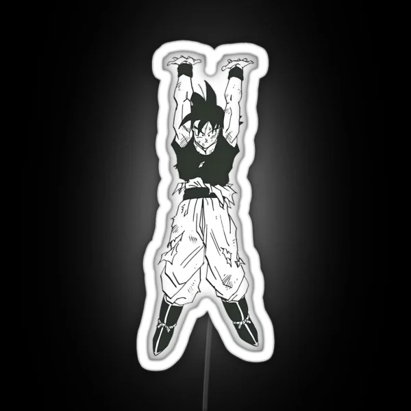 Goku Doing The Spirit Bomb RGB Neon Sign