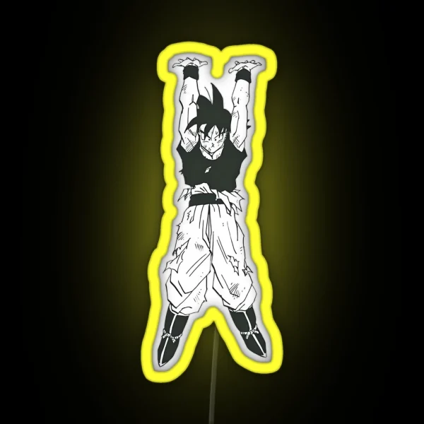 Goku Doing The Spirit Bomb RGB Neon Sign