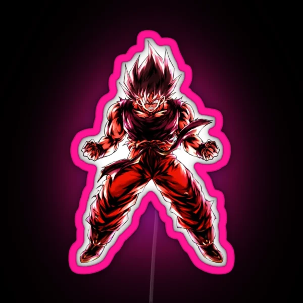 Goku Kaioken Fury Angry Anime Dragon Ball Z Goku RGB Neon Sign