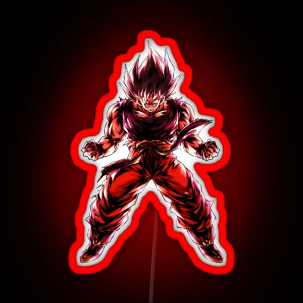 Goku Kaioken Fury Angry Anime Dragon Ball Z Goku RGB Neon Sign