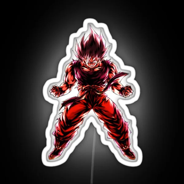 Goku Kaioken Fury Angry Anime Dragon Ball Z Goku RGB Neon Sign