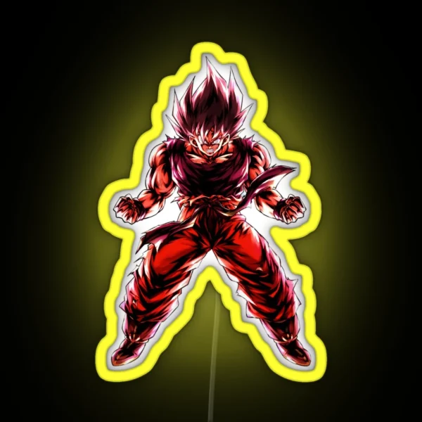 Goku Kaioken Fury Angry Anime Dragon Ball Z Goku RGB Neon Sign