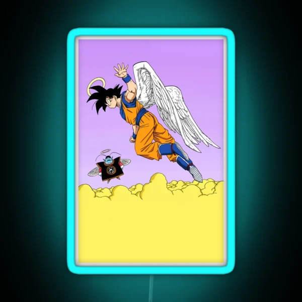 Goku Manga Angel RGB Neon Sign