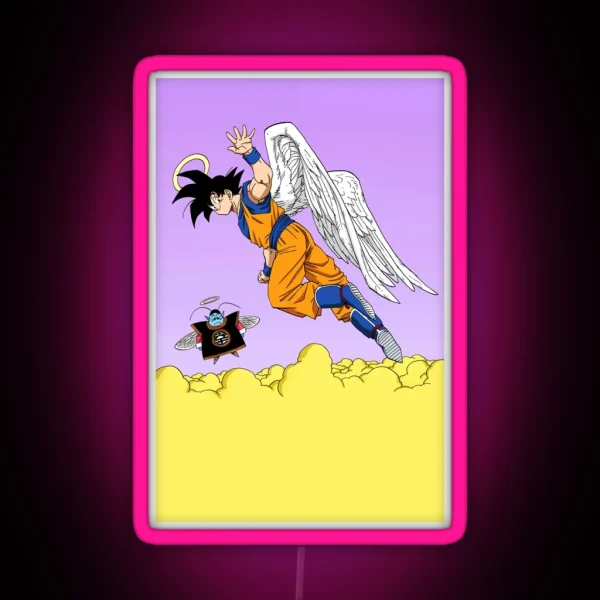 Goku Manga Angel RGB Neon Sign