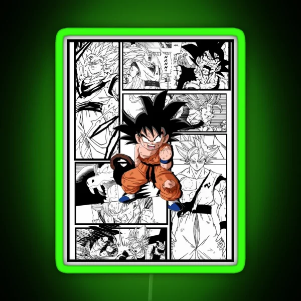 Goku Manga Anime Dragon Ball RGB Neon Sign