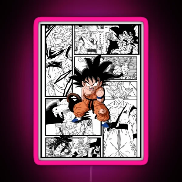 Goku Manga Anime Dragon Ball RGB Neon Sign