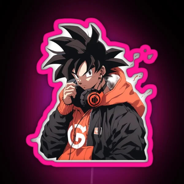 Goku Rapping RGB Neon Sign