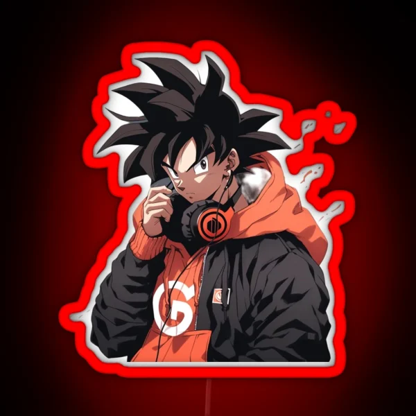 Goku Rapping RGB Neon Sign