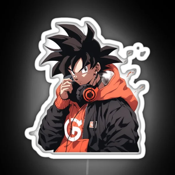 Goku Rapping RGB Neon Sign