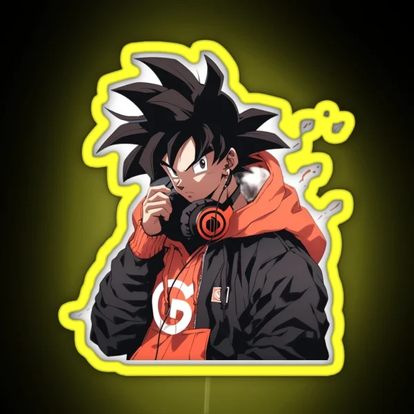 Goku Rapping RGB Neon Sign