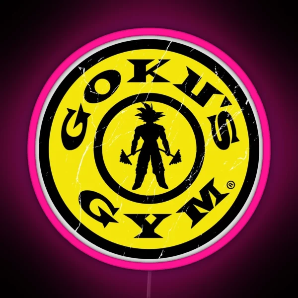 Goku S Gym Weathered RGB Neon Sign