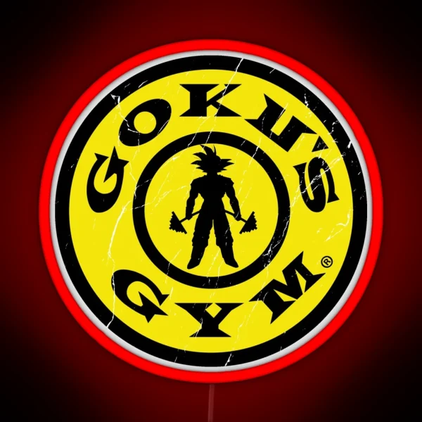 Goku S Gym Weathered RGB Neon Sign